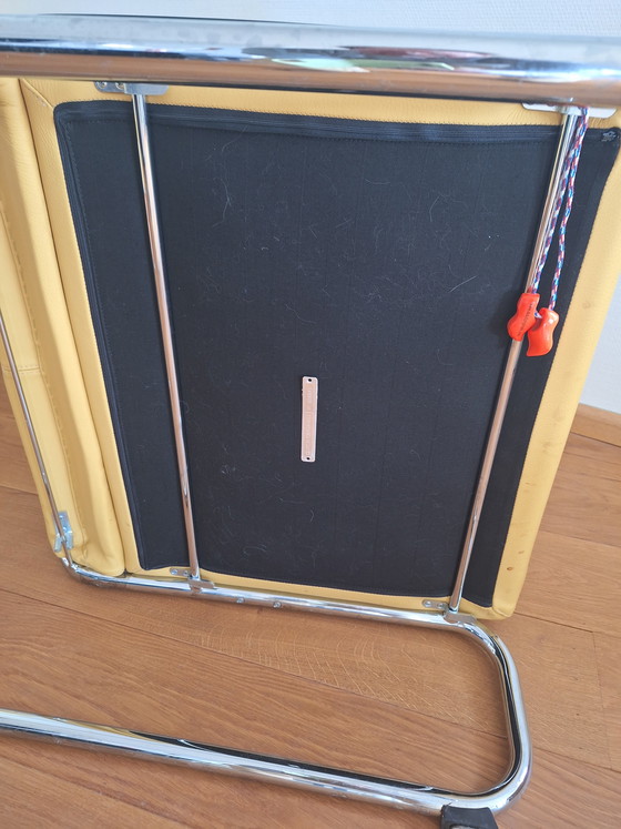 Image 1 of 2x Dutch Originals Gispen 423 armchairs + Gispen 443 ottoman