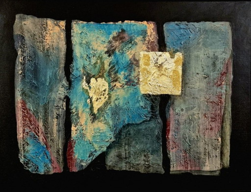 Pieces oil painting in frame