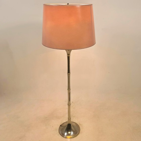 Ingo Maurer ML1F Lampadaire Bambou Années 60 Mid Century Chrome (photo 3 of 7)