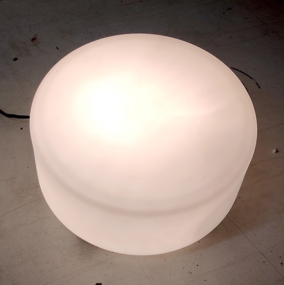 Image 1 of Bauhaus style ceiling or wall light with cylindrical opaline globe - mid-20th century