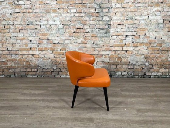 Minotti Aston Sessel – Oranges Leder | Rodolfo Dordoni – Leather, Metal (photo 3 of 11)
