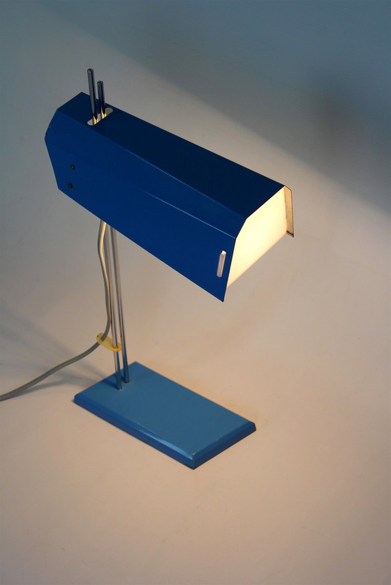 Image 1 of Blaue Tischlampe von Josef Hurka für Lidokov, 1970er Jahre