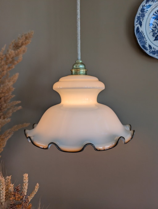 nostalgische sfeervolle opaline glazen lampenkap