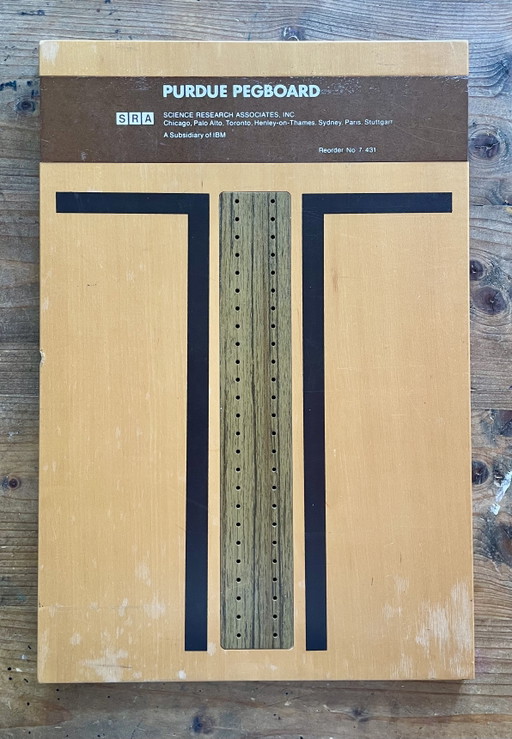 Vintage SRA Purdue Pegboard – decoratieve objecten, Wood, Metal