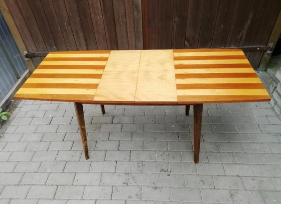 Image 1 of Table 60s, Midcentury, real wood, two-tone and extendable
