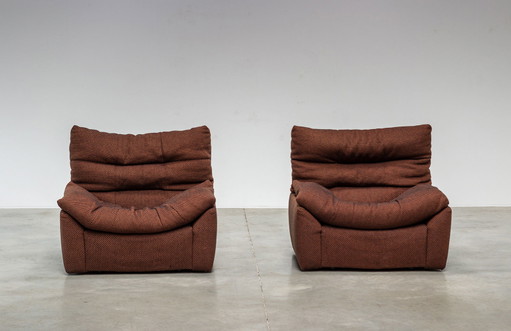 Coppia di poltrone modello 'Dianthus' di Michel Ducaroy per Ligne Roset 1978.