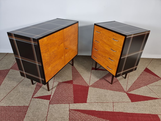 Image 1 of Vintage Brown Cabinets, 1970s
