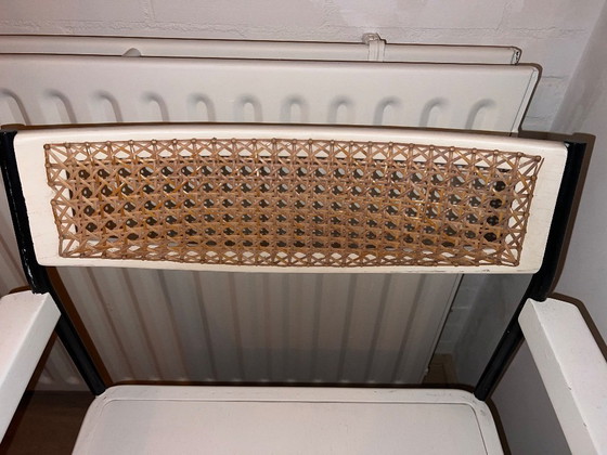 Image 1 of 2 sedie vintage bianche e nere con cinghie