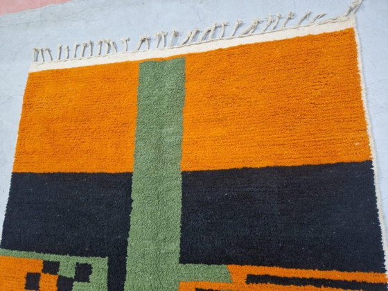 Image 1 of Mehrfarbige Berber-Tapis aus Leinen, 300 x 200 cm