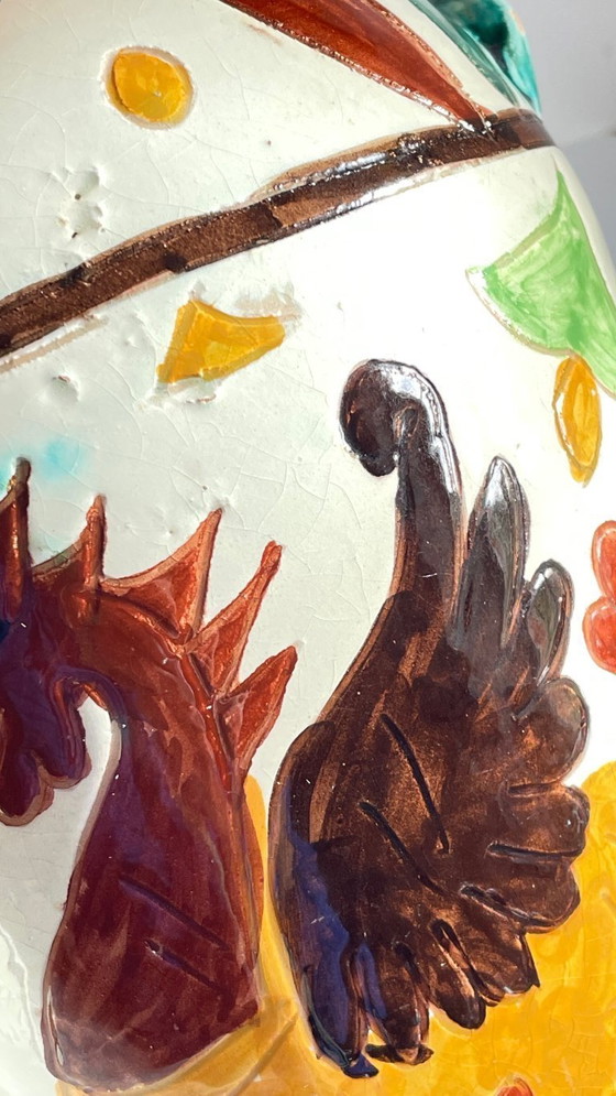 Image 1 of Vintage Italy VASES DRAGON Pattern