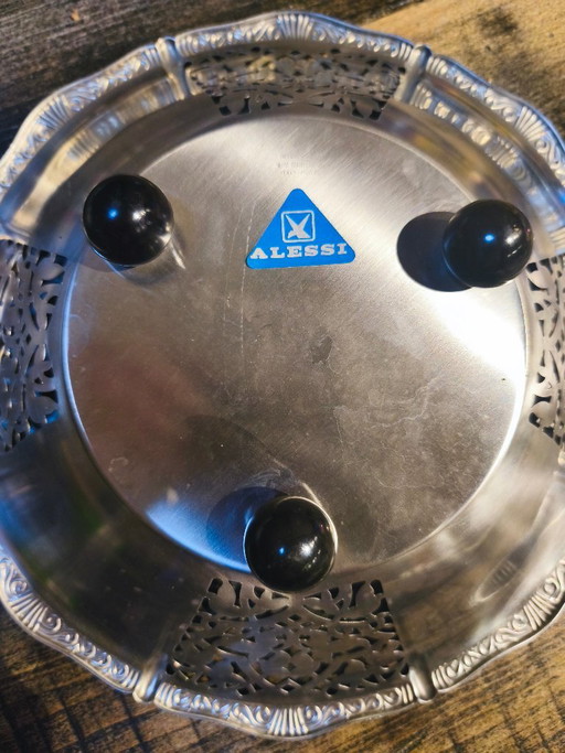 Vintage Alfra Alessi mandkom van roestvrij staal met geperforeerde rand - Italië, jaren 1960, midden 19e eeuw (photo 2 of 7)