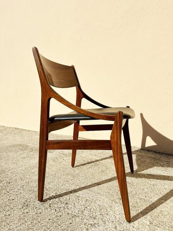 Image 1 of Suite mit vier Stühlen H Vestevig Eriksen, Møbelfabrik. Dänemark, 1960er Jahre