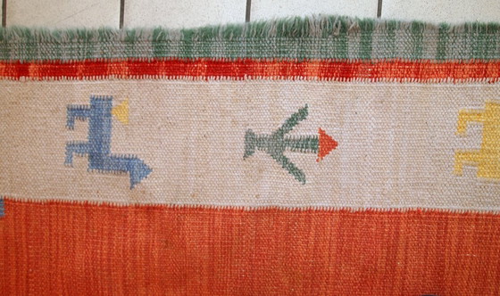 Image 1 of Kilim Gabbeh persiano vintage fatto a mano, 171 cm x 229 cm, anni '60 - 1C518