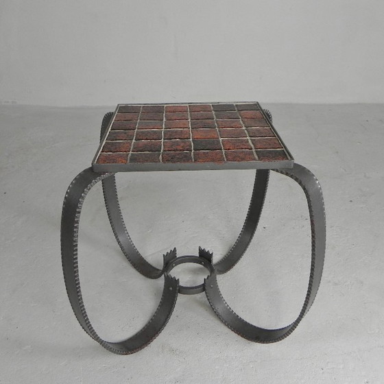Image 1 of Brutalist salontafel, tegeltafel met 36 tegels, jaren 50