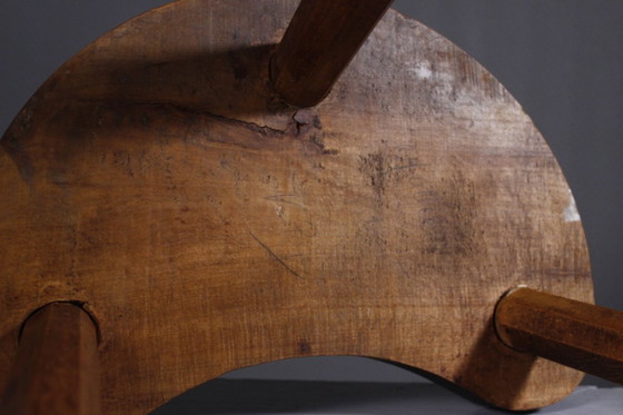 Vintage melkkruk, met bonenzitting, brutalistisch ontwerp, volkskunst, jaren 1950 – Krukjes, Wood (photo 14 of 14)