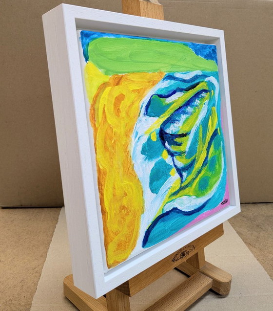 Image 1 of ST IVES PORTHMEOR BEACH 3 ACRYLIC PAINTING SEASCAPE CANVAS NIGEL WATERS FRAMED