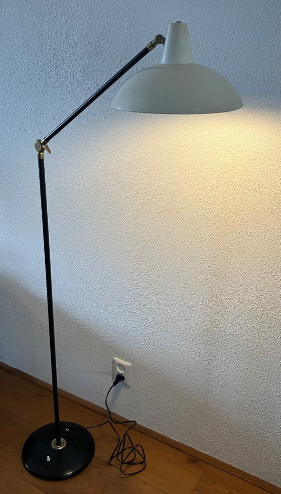 Lampade da terra vintage design Willen van Doorn Culemborg – Metal, Brass (photo 7 of 7)