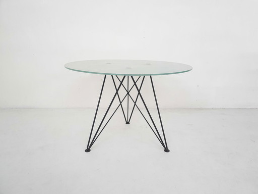Rare Wire Frame Dining Table by Els Staal, The Netherlands, 1984