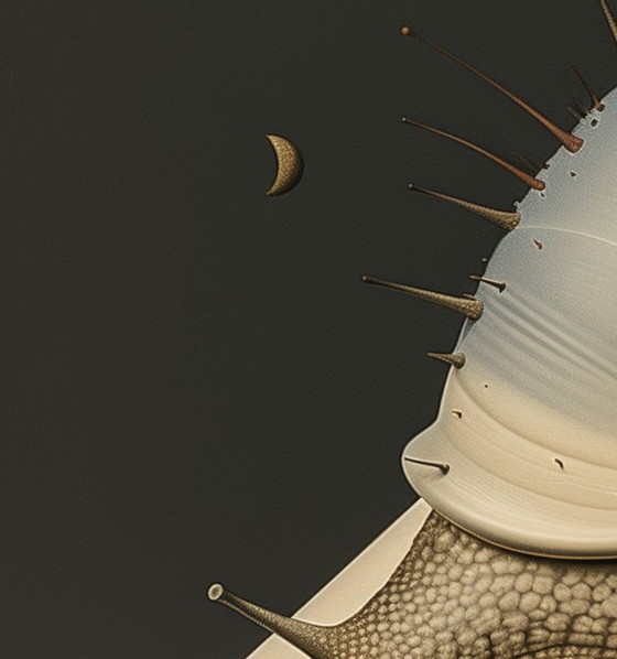 Image 1 of Unique edition. High-quality giclée print. Monsieur Escargot and the Lunar Conspiracy