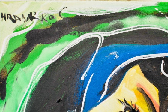 Image 1 of HRASARKOS - Rising actress - Artist's canvas under glass