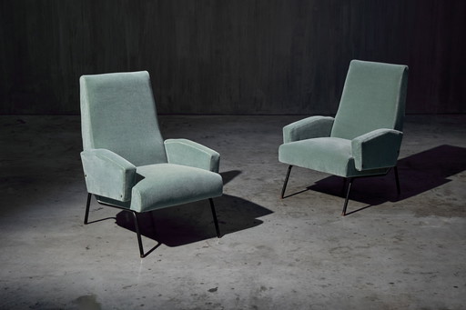 Mid Century Moderne Loungestoelen in de stijl van Gastone Rinaldi, Italië, 1950