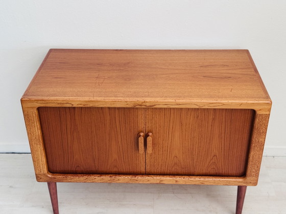 Vintage Midcentury Teak Sideboard Tambour Doors – Wood (photo 13 of 13)