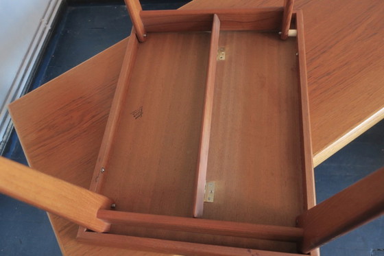 Image 1 of Tables basses et plateau métamorphiques en teck de Johannes Andersen pour Trioh, Danemark, années 1960