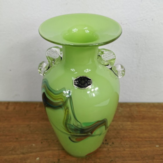Image 1 of Vase vintage en verre opale de Dalian Glass