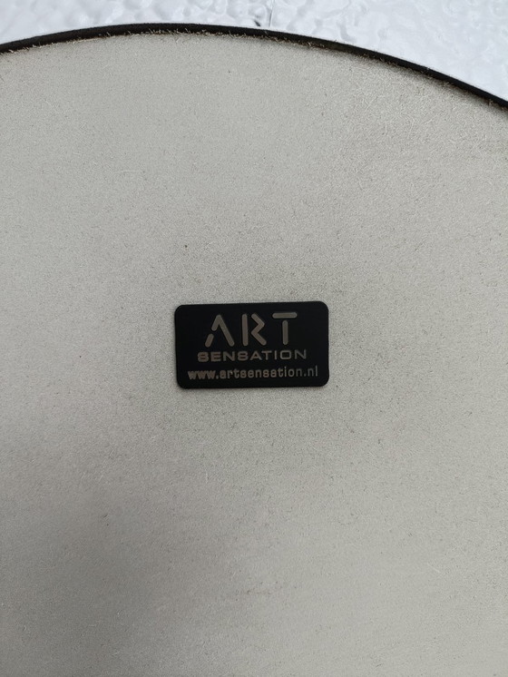 Image 1 of Large Round Metal Mirror