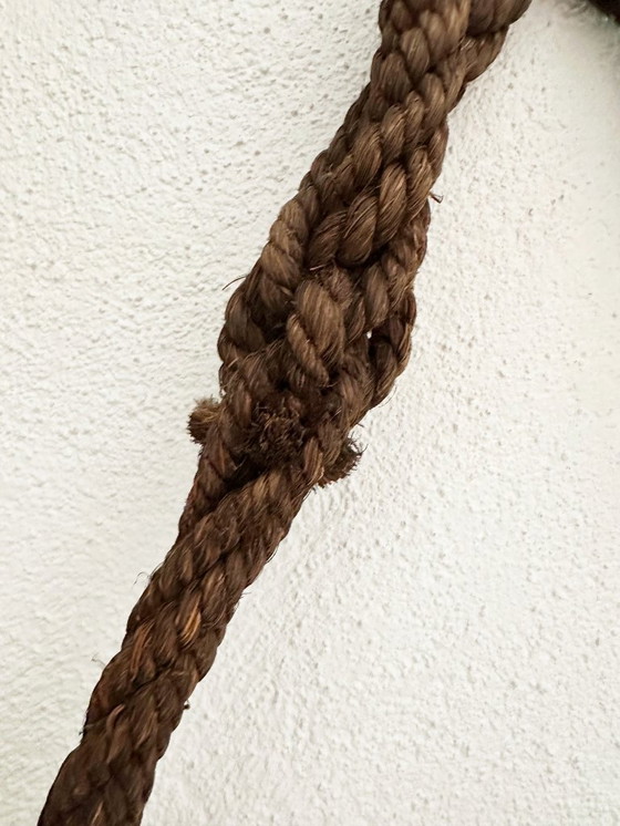 Image 1 of Visdobber gemaakt van geblazen glas, kurk en touw. Frankrijk, jaren 60.