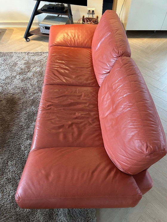 Image 1 of Sofás Leolux Maharaja de 2 y 3 plazas en piel naranja