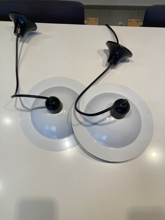 Image 1 of Stilnovo Lampiatta Hanging Lamps Diameter 28 cm 2 pieces white