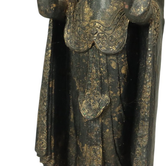 Image 1 of Buddha enorme in legno dorato 135 cm
