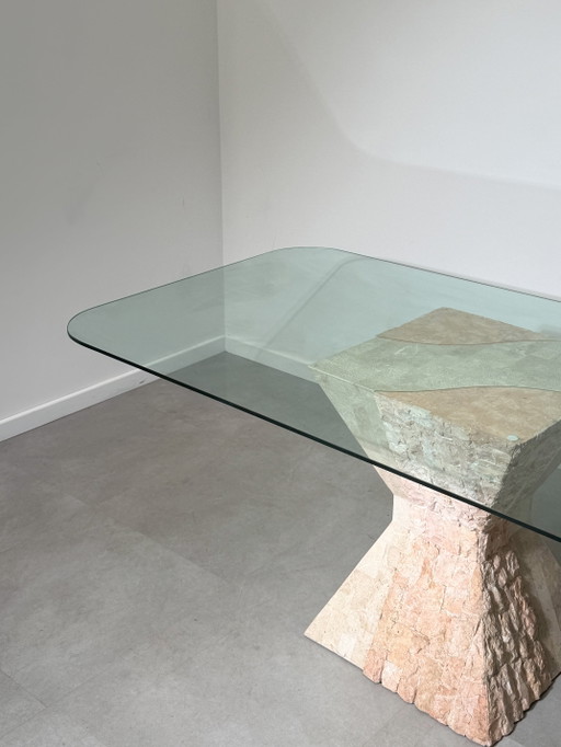 Mactan Stone Dining Table with Glass Top – eettafels