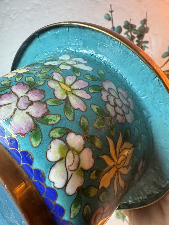 Image 1 of Bonsai turchese e cloisonné, periodo Repubblica Cinese