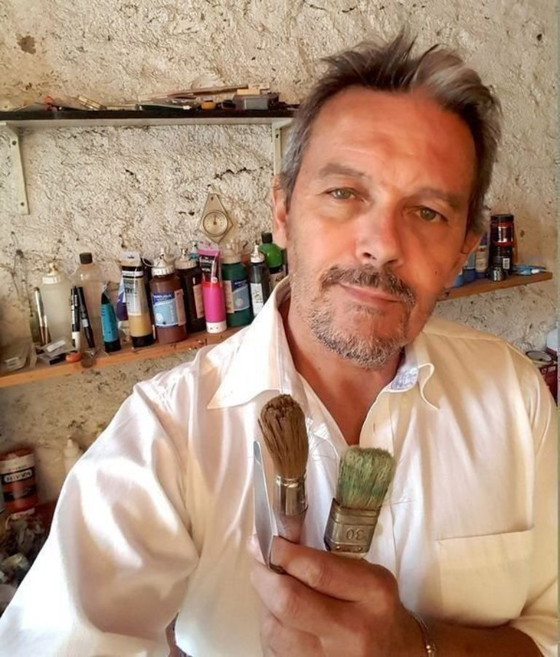 Image 1 of Jan MARTI - Red and Black - Framed artist's painting