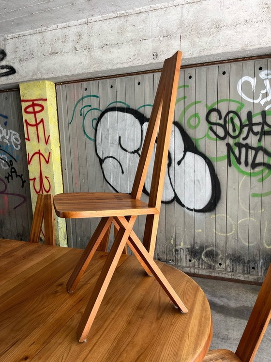 Image 1 of 10x sedie vintage S45 in olmo massiccio di Pierre Chapo