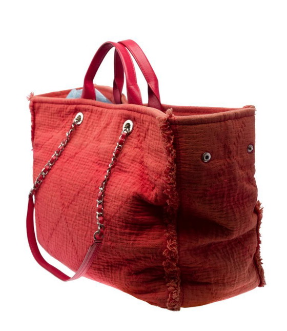 Image 1 of Borsa CHANEL Deauville in Tweed Rouge - 103429