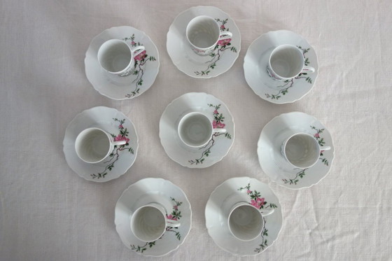 Image 1 of 8 vintage Haviland Limoges Eglantine pattern coffee cups