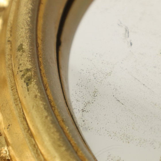 Image 1 of Vintage Bladgoud Vergulde Zonnespiegel Sunburst Convex 52cm