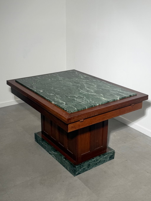 Art Deco Green Marble Dining Table – eettafels