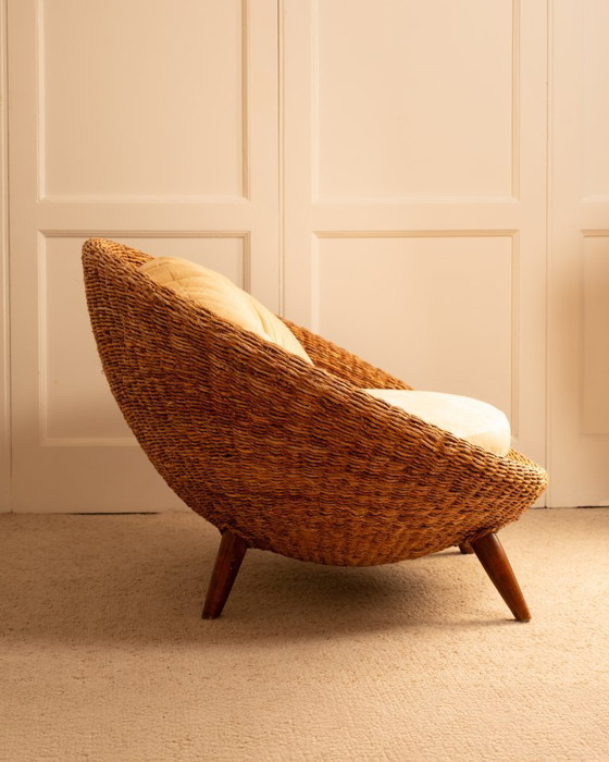 Image 1 of Silla redonda de ratán