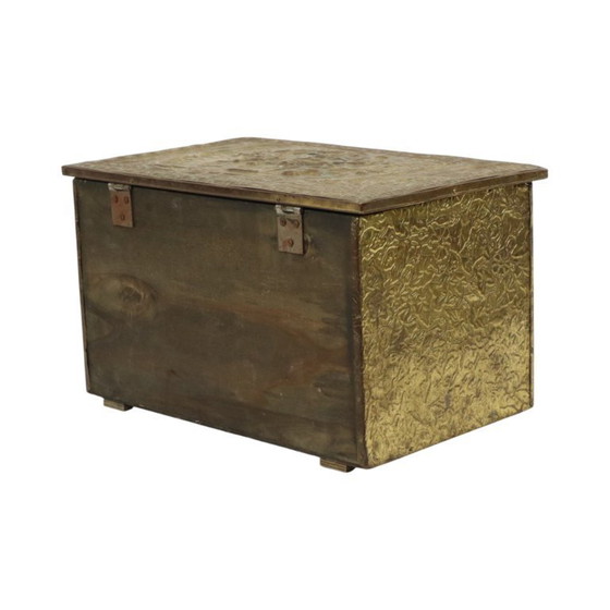 Image 1 of Antique Repoussé Chest Coal Fireplace