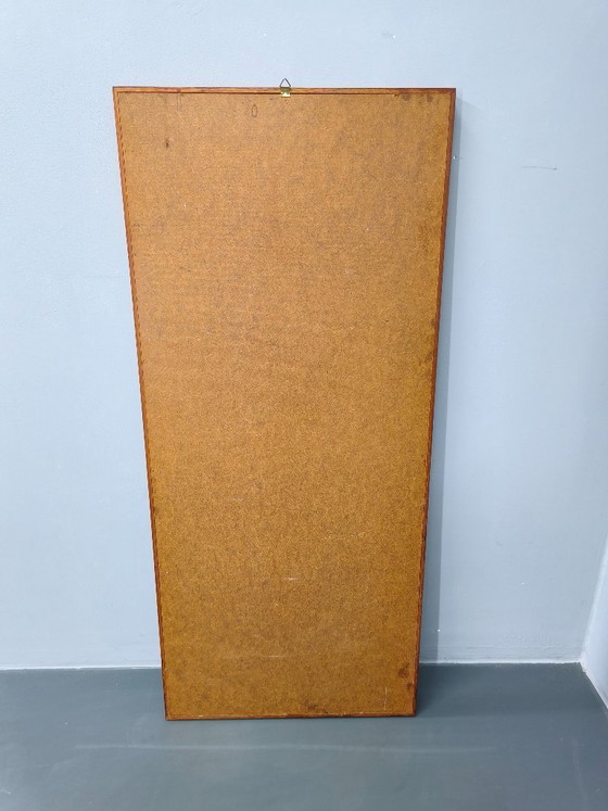 Image 1 of Danish Mid Century Teak Wall Mirror, Minimalist Frame, 1960s