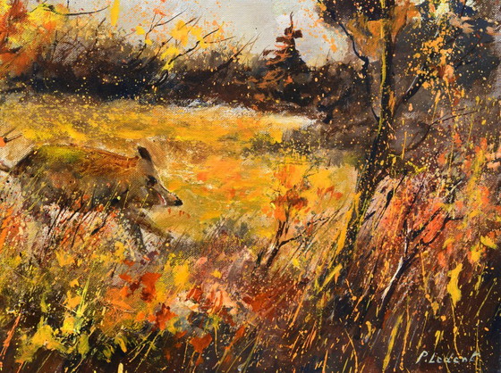 Running Wild Boar – Paintings & Drawings, Canvas (photo 4 of 5)