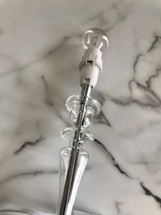 Image 1 of Très joli pied de lampe forme bougeoir translucide