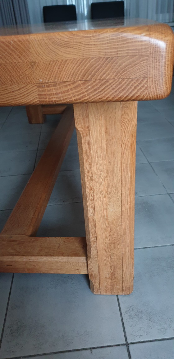 Image 1 of Vintage Tanned Oak Dining Room Table