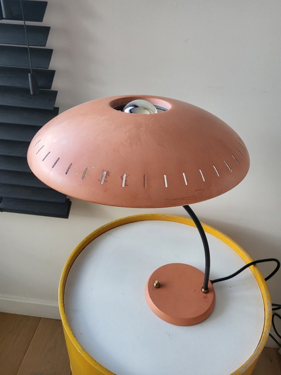 Image 1 of Vintage Louis Kalff desk lamp, Junior model, 1950s, orange color, Netherlands