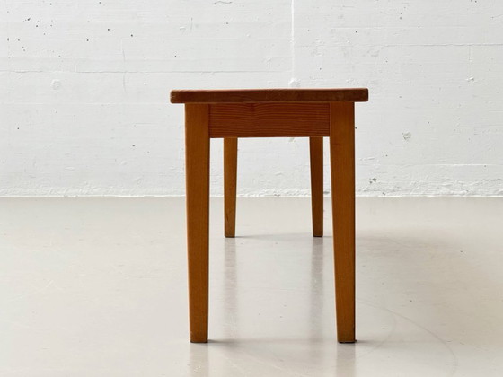 Image 1 of Banc/siège simple en bois de hêtre, Suisse, années 1970