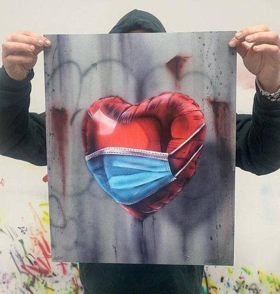 Image 1 of ONEMIZER - El amor es la clave - Litografía enmarcada del artista